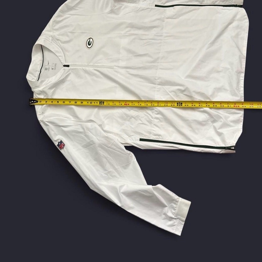 Green Bay Packers Nike White Windbreaker Jacket - Picture 2 of 7
